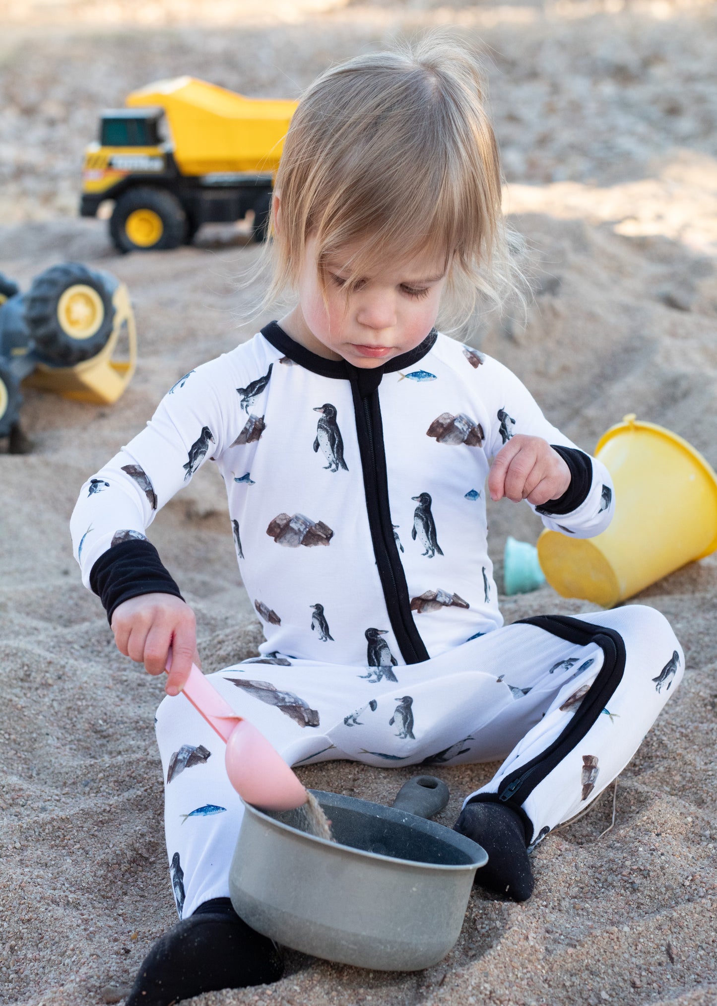 Galapagos Penguins || Zipper Convertible Romper