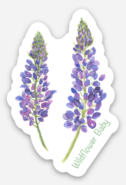 Wildflower Baby Lupine Logo sticker