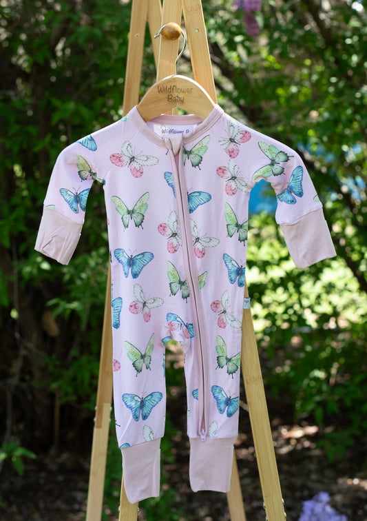 Veda’s Butterflies || Zipper Convertible Romper