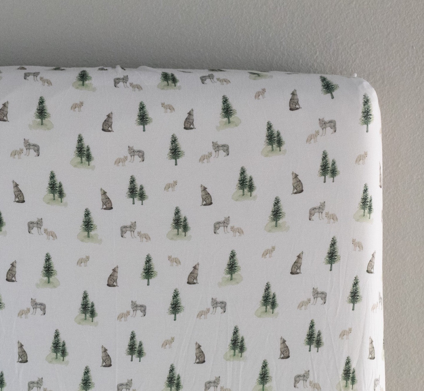 Wolf crib sheet sale